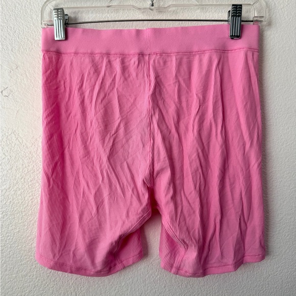 SKIMS Bubblegum Pink Cotton Ribbed Boxer Shorts Size Medium - Picture 5 of 7